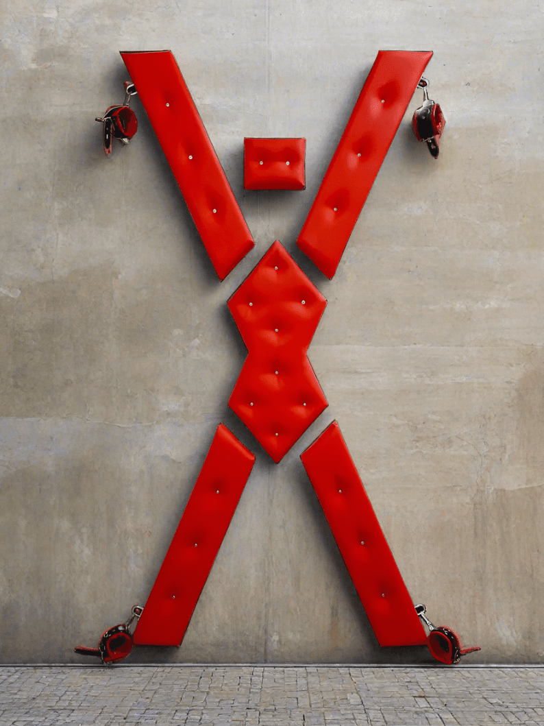 Luxurious Handcrafted Soft Leather Cross for BDSM Play - Dungeon Furniture - BDSMWoody