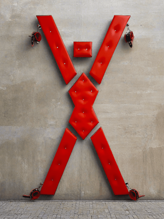 Luxurious Handcrafted Soft Leather Cross for BDSM Play - Dungeon Furniture - BDSMWoody