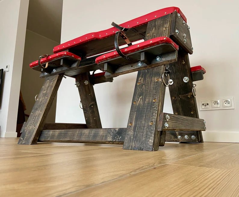 Luxurious Bondage Bench - Handcrafted Sex Dungeon BDSM Furniture - BDSMWoody