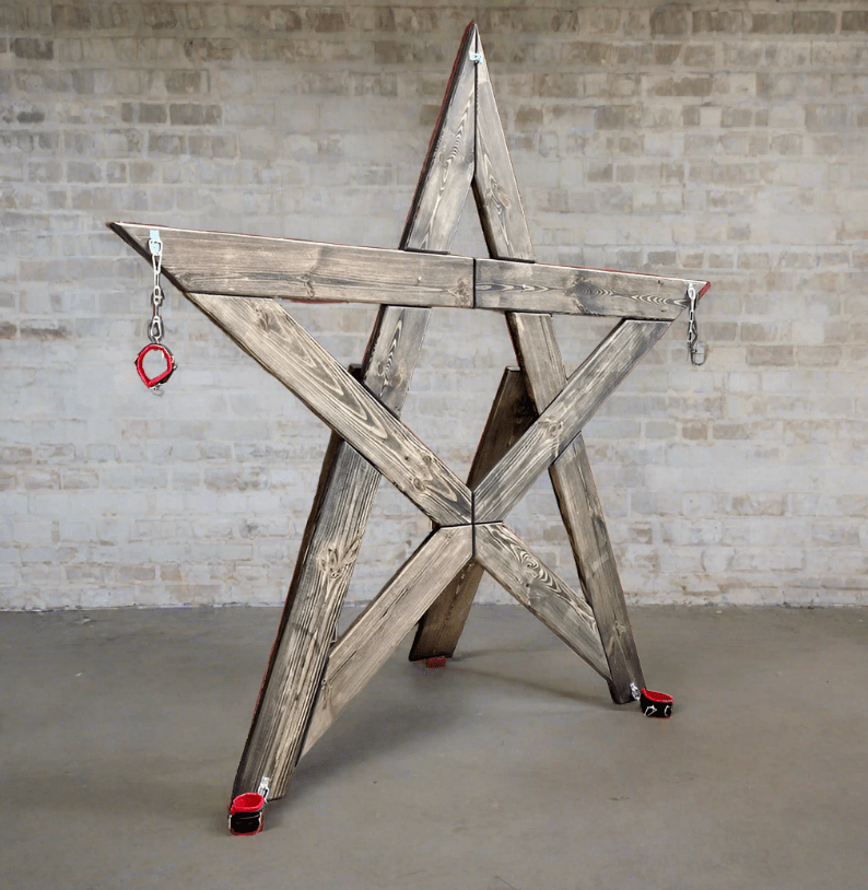 Handcrafted BDSM Wooden Pentagram Furniture for Bondage and Spanking - BDSMWoody