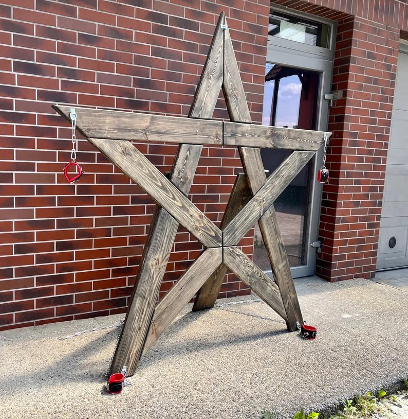 Handcrafted BDSM Wooden Pentagram Furniture for Bondage and Spanking - BDSMWoody