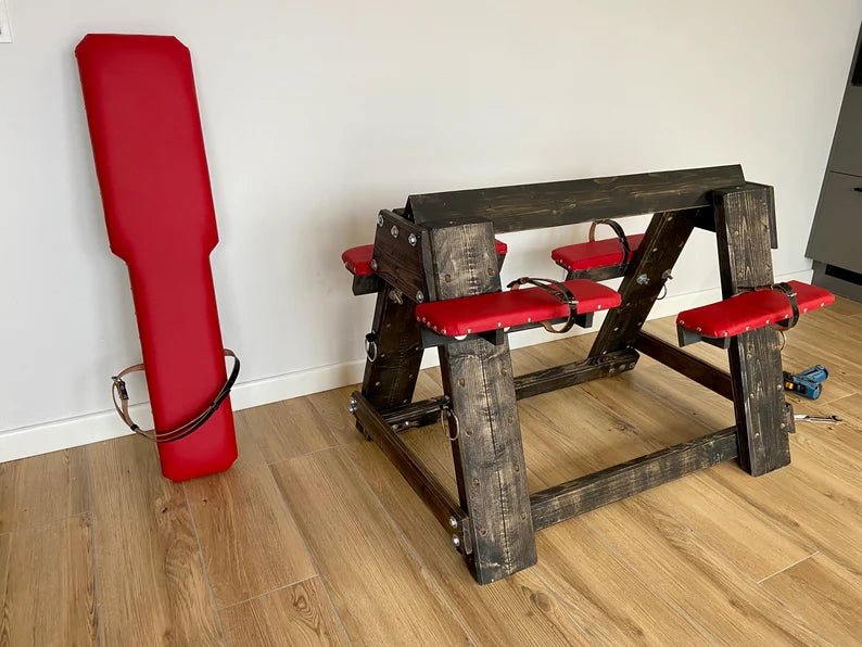 Luxurious Bondage Bench - Handcrafted Sex Dungeon BDSM Furniture - BDSMWoody