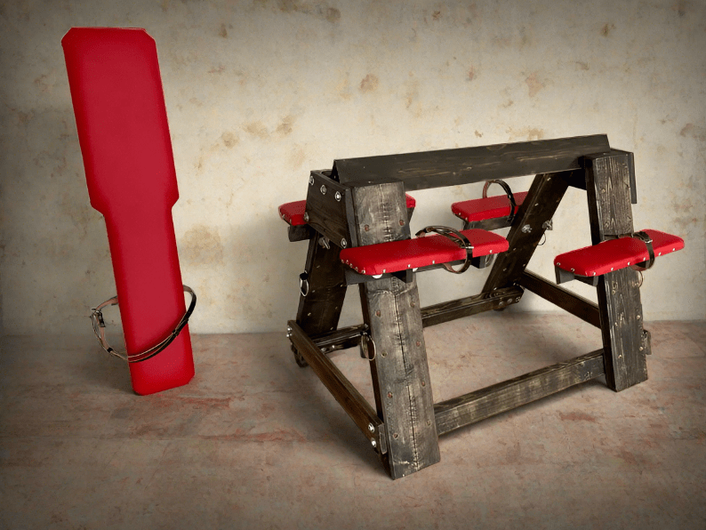 Enjoy Ultimate Comfort with This Stylish Sex Furniture - Purple Bondage Bench - BDSMWoody