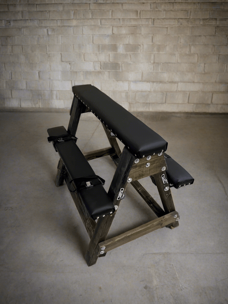 Sensual Purple Bondage Bench for a Thrilling Sex Dungeon Experience - BDSMWoody