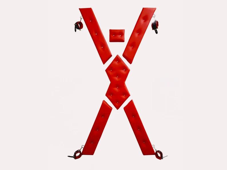 Luxurious Handcrafted Soft Leather Cross for BDSM Play - Dungeon Furniture - BDSMWoody