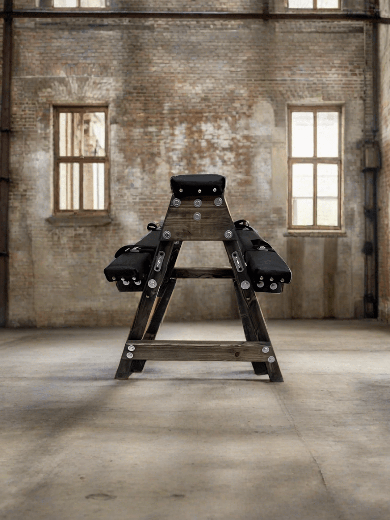 Sensual Purple Bondage Bench for a Thrilling Sex Dungeon Experience - BDSMWoody