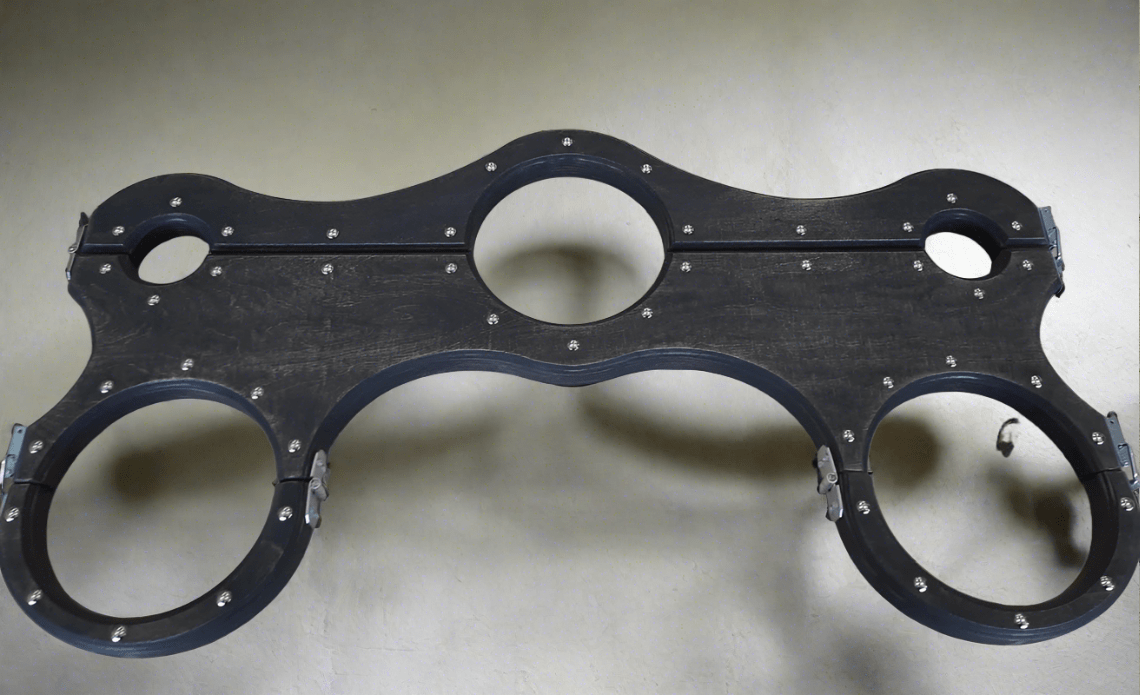 Black + Red BDSM shackles, bondage, Sex furniture, handcuffs - BDSMWoody
