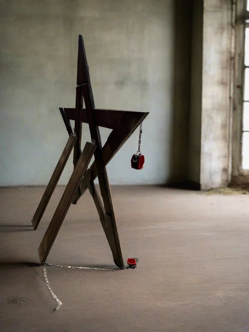 Handcrafted BDSM Wooden Pentagram Furniture for Bondage and Spanking - BDSMWoody