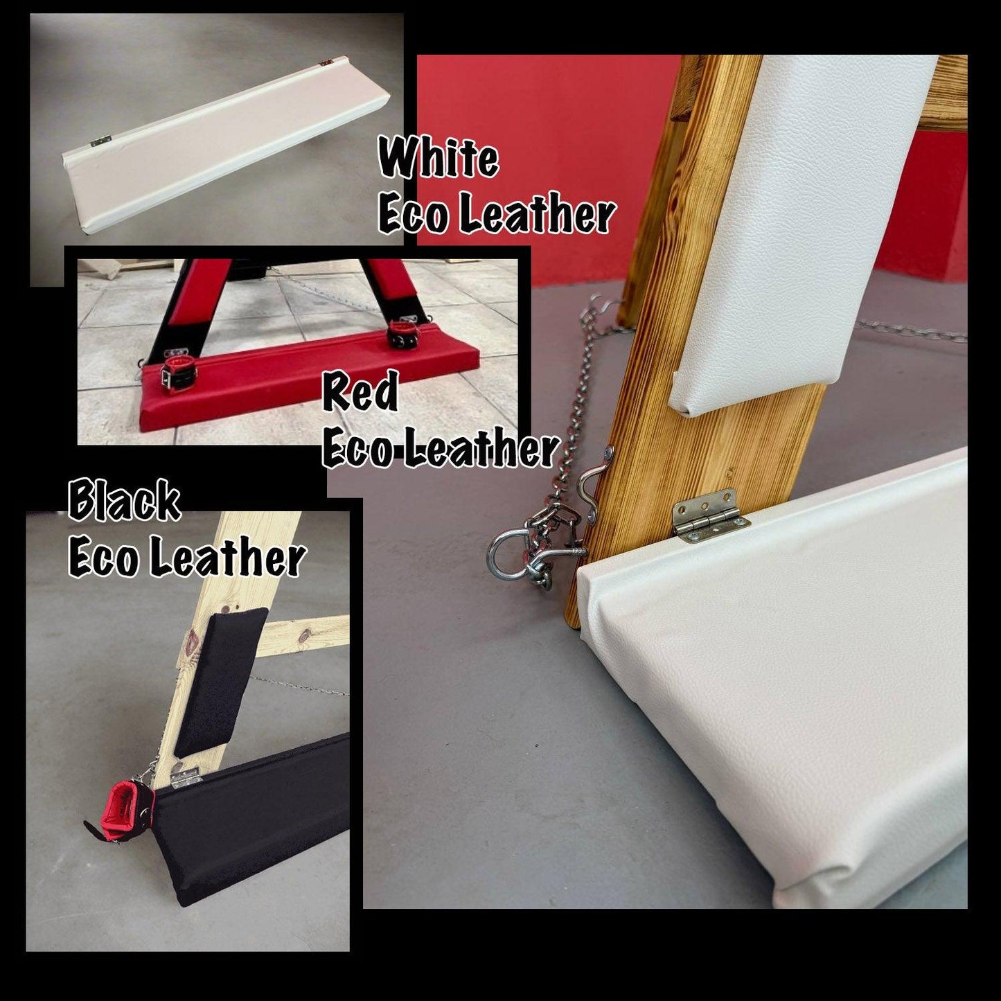 Red Footrest for the BDSM St. Andrews Cross - BDSMWoody