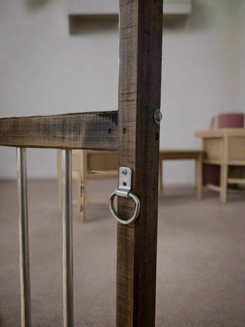 Bedroom Playground Queen Size BDSM Bed with Removable Cross for Love Pleasures - Strong Crossbars for Support - BDSMWoody