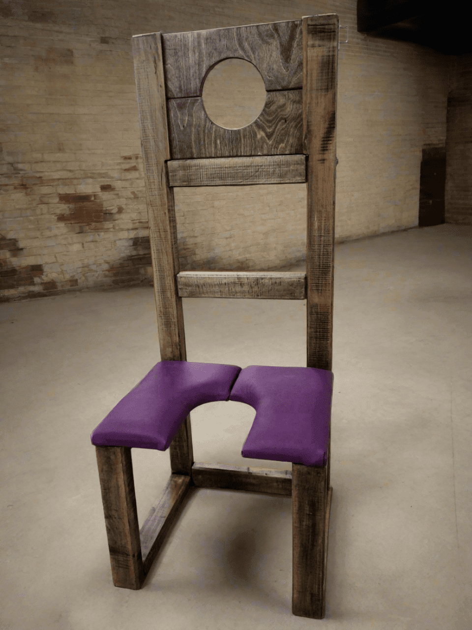 Queening Stool with Bondage Cuffs Luxurious Throne for Dominance and BDSMWoody Queening Stool with Bondage Cuffs Luxurious Throne for Dominance and BDSMWoody