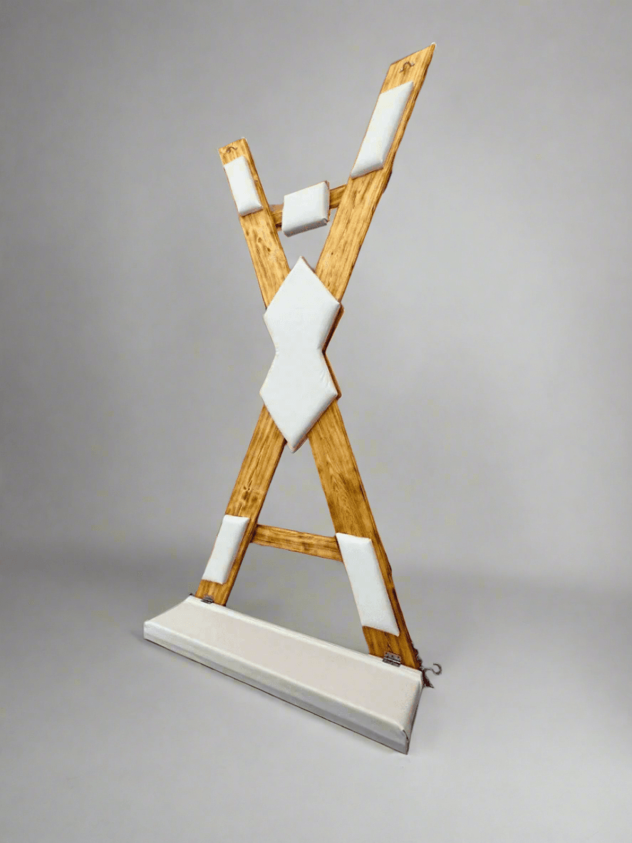 Custom BDSM Furniture - St. Andrews Cross for your Dungeon or Playroom without footrest - BDSMWoody
