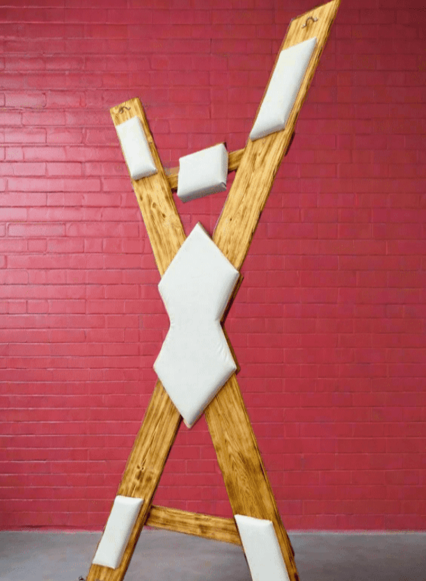 Custom BDSM Furniture - St. Andrews Cross for your Dungeon or Playroom without footrest - BDSMWoody
