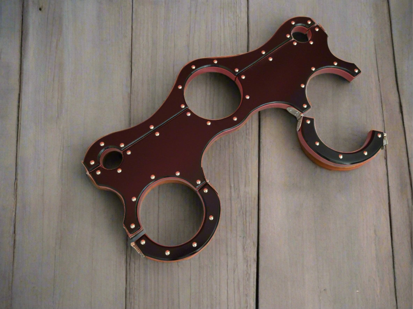 Black + Red BDSM shackles, bondage, Sex furniture, handcuffs - BDSMWoody