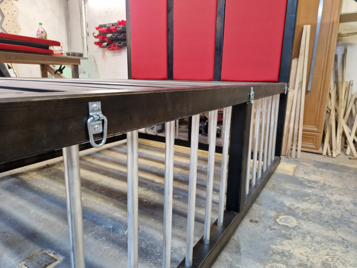 Luxurious King Size BDSM Wooden Bed with Unique Restraining Options - Adult Play Furniture - BDSMWoody