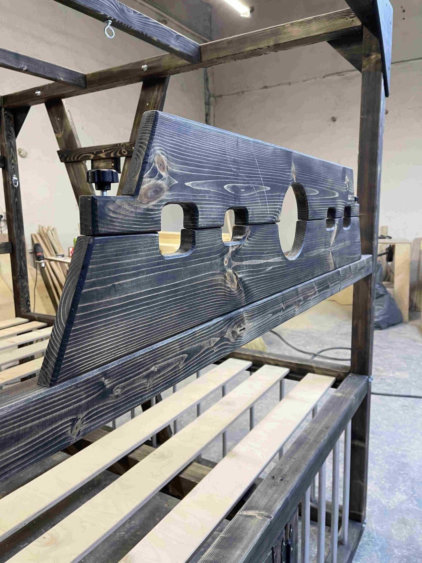 Bedroom Playground Queen Size BDSM Bed with Removable Cross for Love Pleasures - Strong Crossbars for Support - BDSMWoody