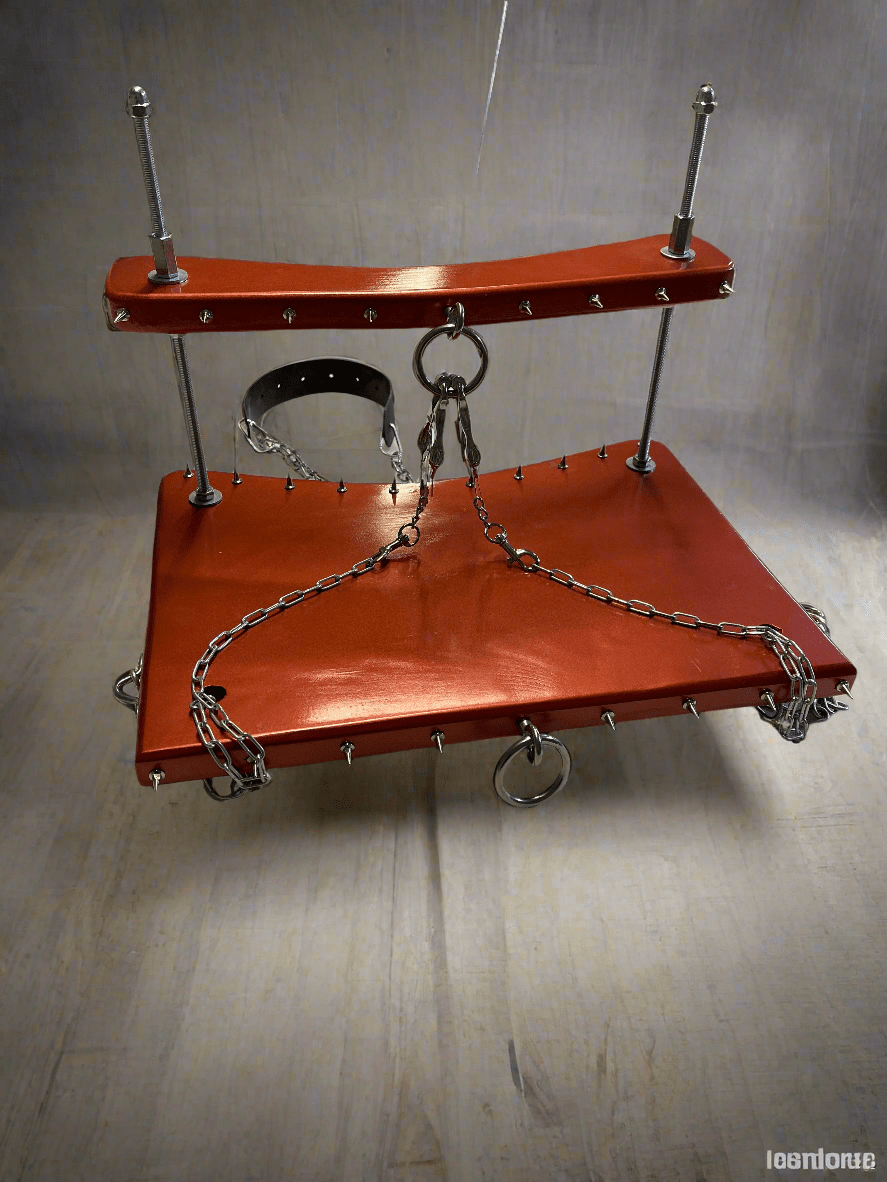 Unique BDSM Serving Table - Personalized Wooden Shackles & Chest Clamps Available - BDSMWoody