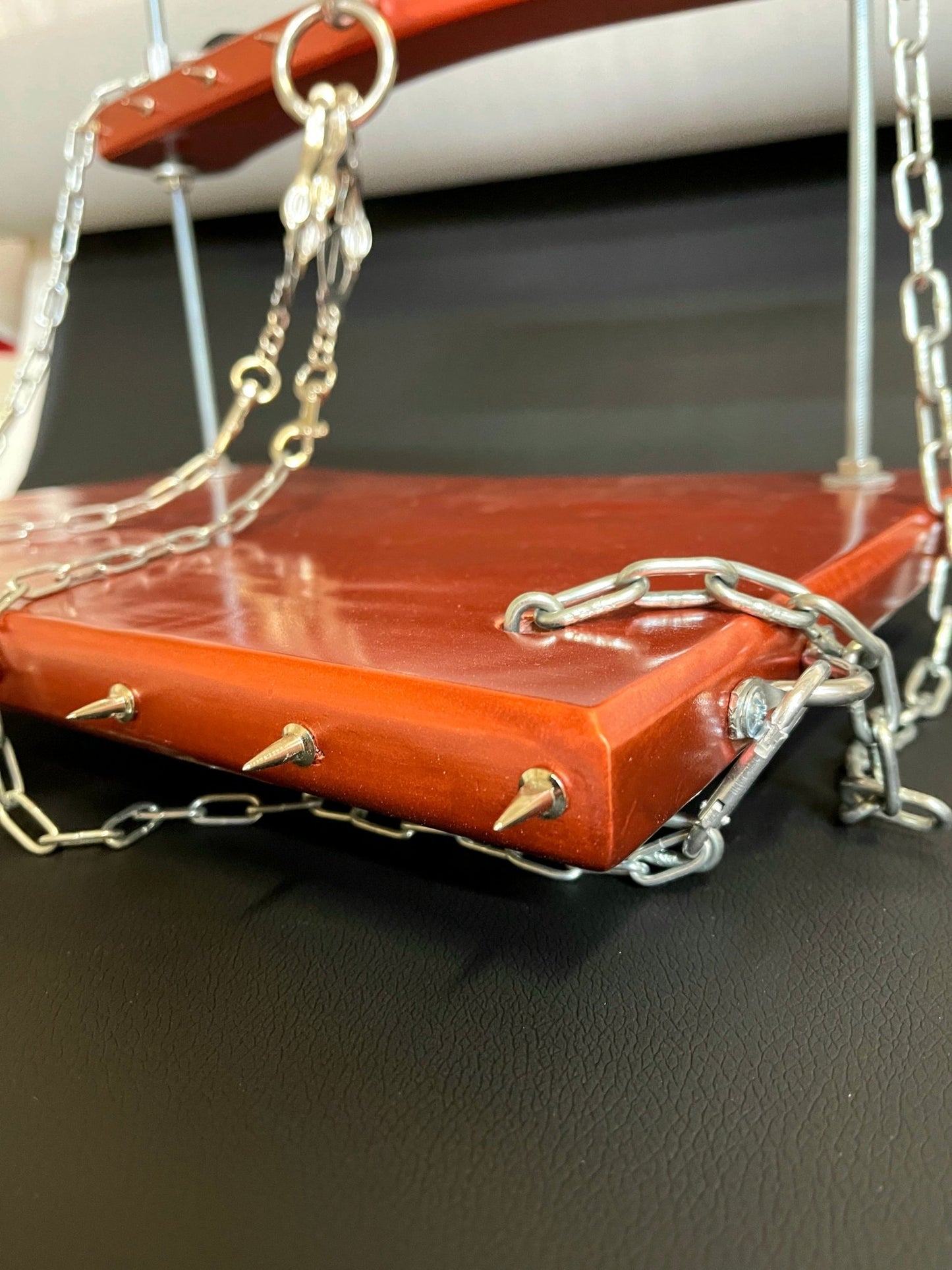 Unique BDSM Serving Table - Personalized Wooden Shackles & Chest Clamps Available - BDSMWoody