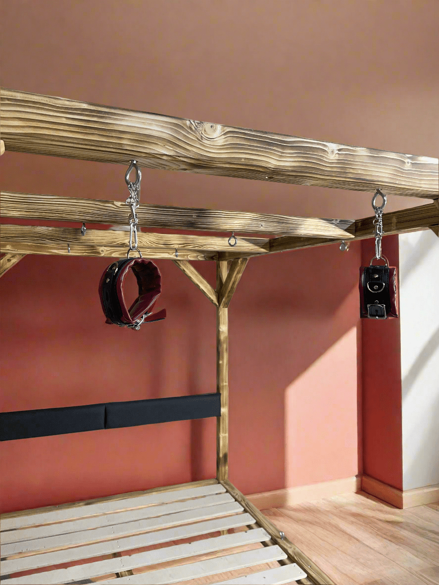 BDSM Wooden Bondage Bed - Unique Adult Play Furniture - BDSMWoody