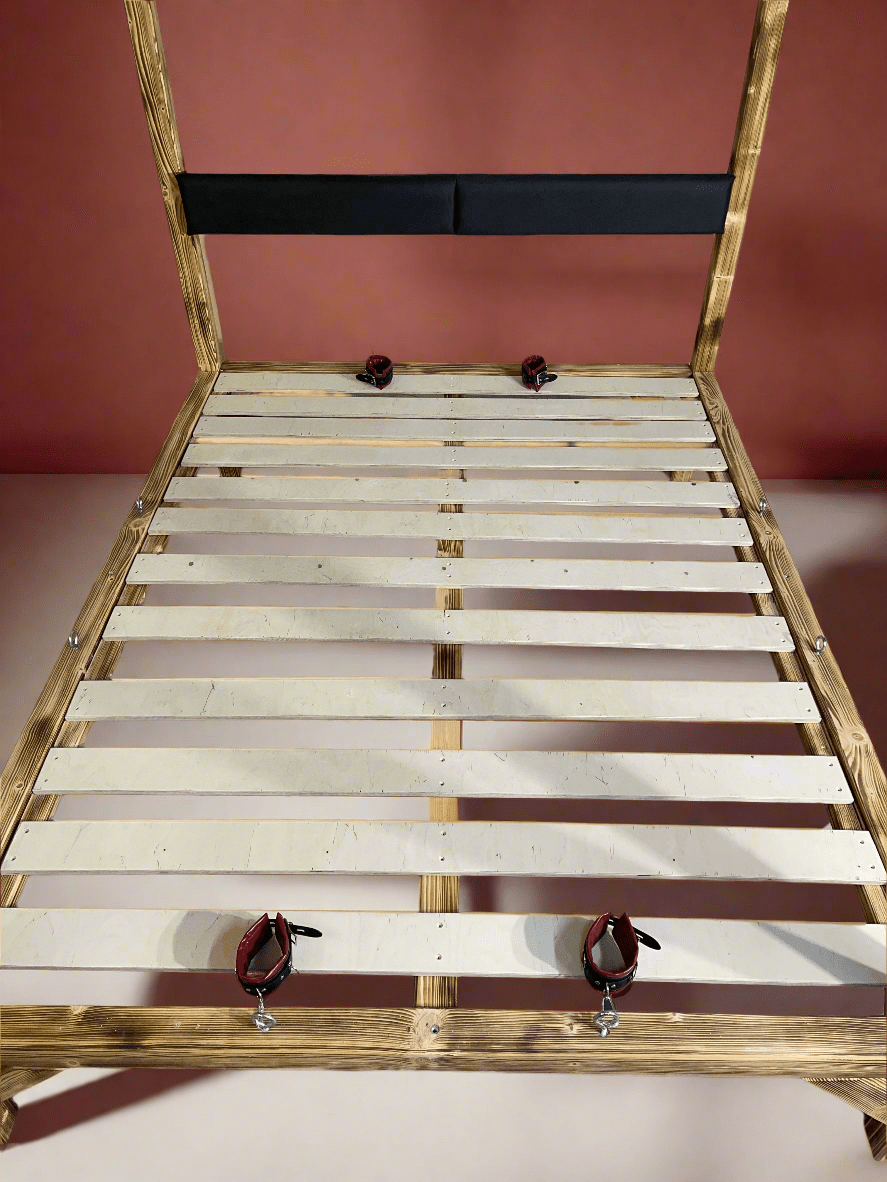 BDSM Wooden Bondage Bed - Unique Adult Play Furniture - BDSMWoody