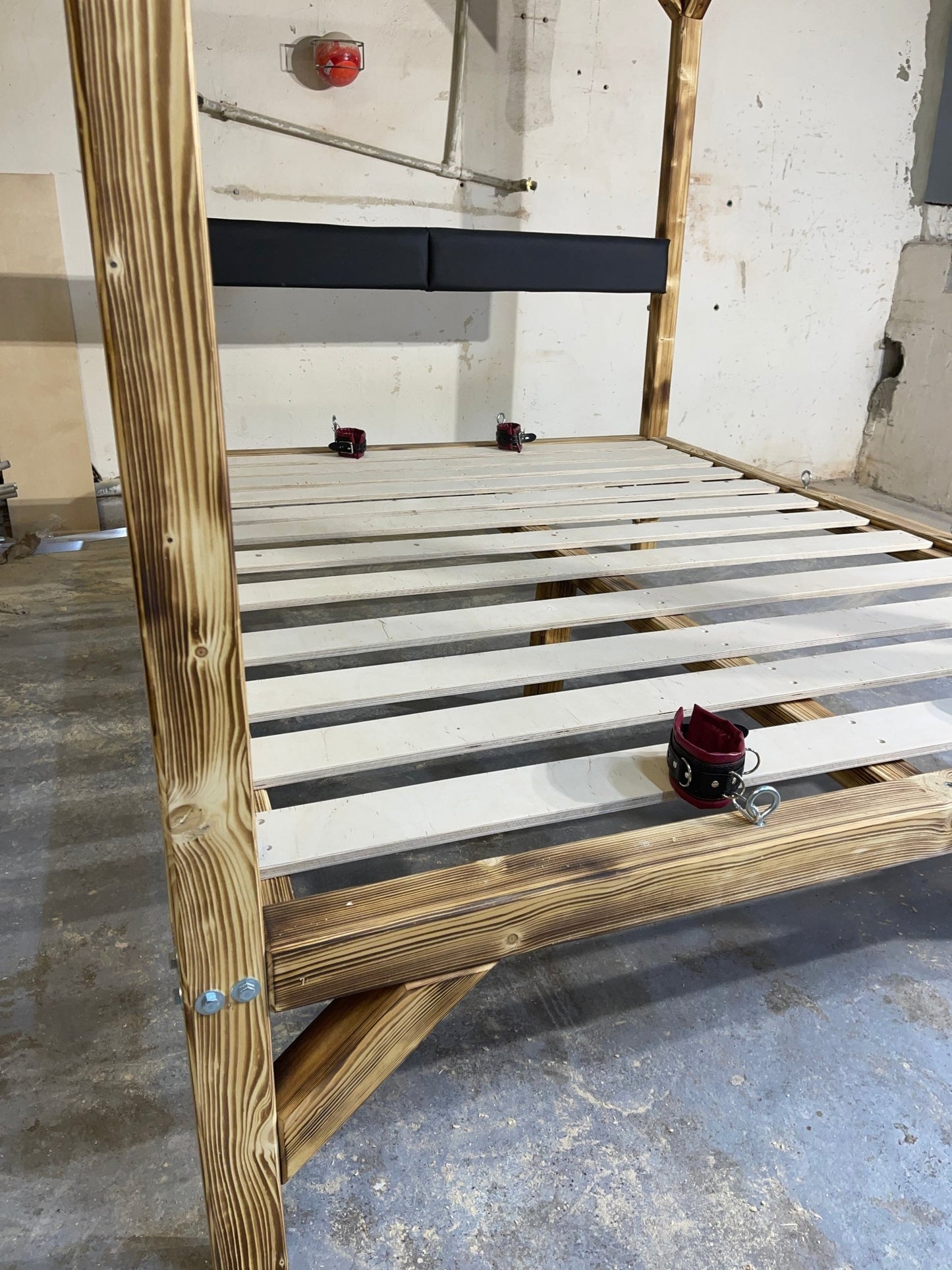 BDSM Wooden Bondage Bed - Unique Adult Play Furniture - BDSMWoody