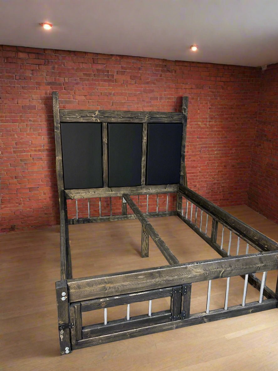 BDSM Wooden Queen Size Bed - Unique Adult Play Furniture. - BDSMWoody