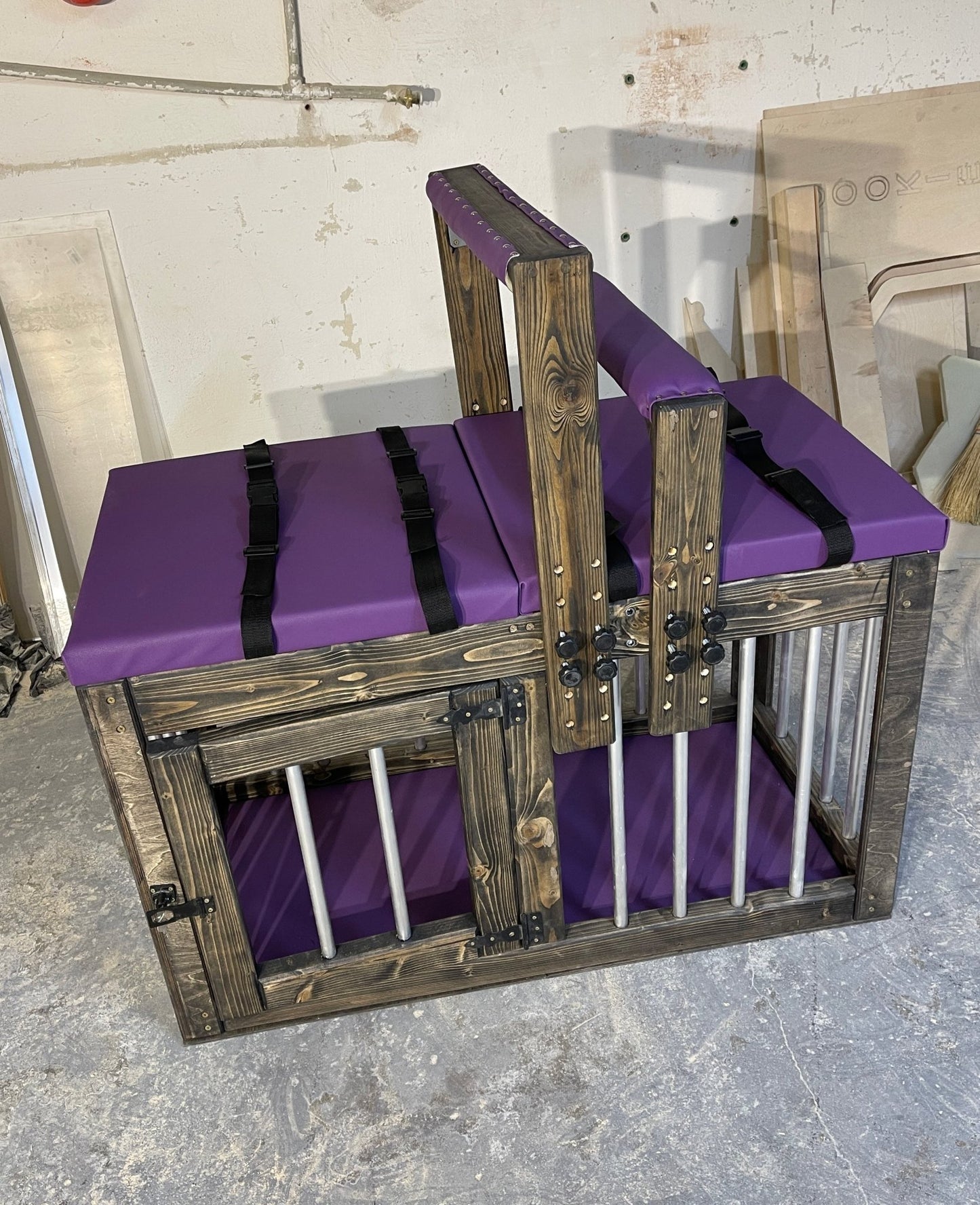 Cage with clamp - fixator on all fours, bdsm cage for sex games - BDSMWoody