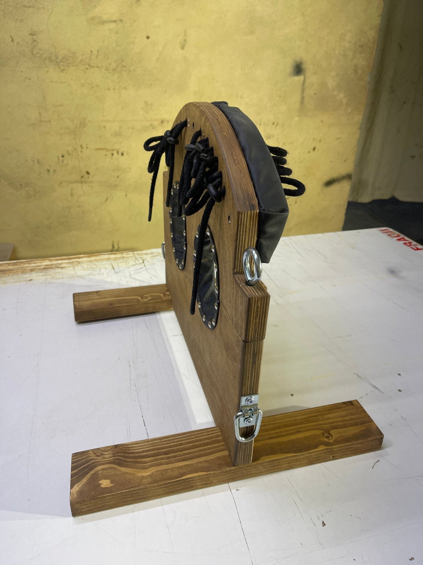BDSM Foot Fetish Fixation: Handcrafted Leg Shackles Bondage Furniture - BDSMWoody