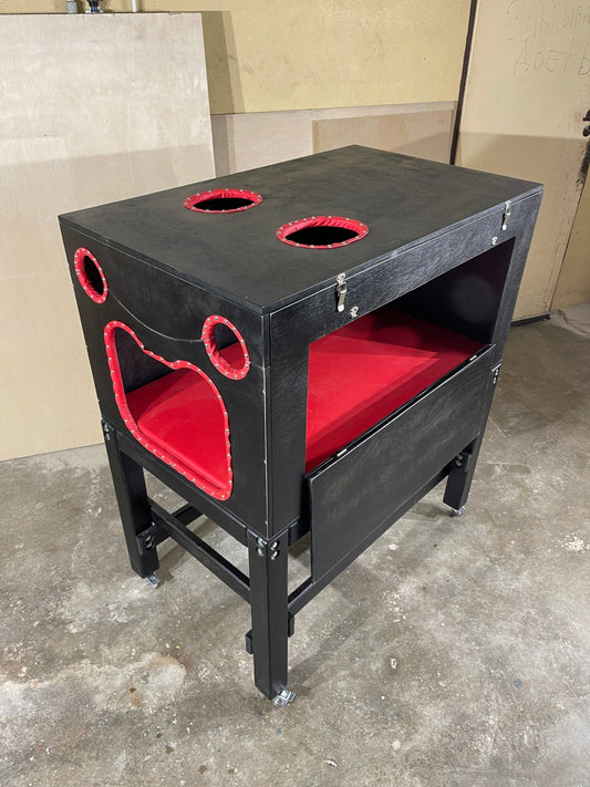 Discreet BDSM Box for Sensual Play - Conceal Yourself with Exposed Booty - BDSMWoody