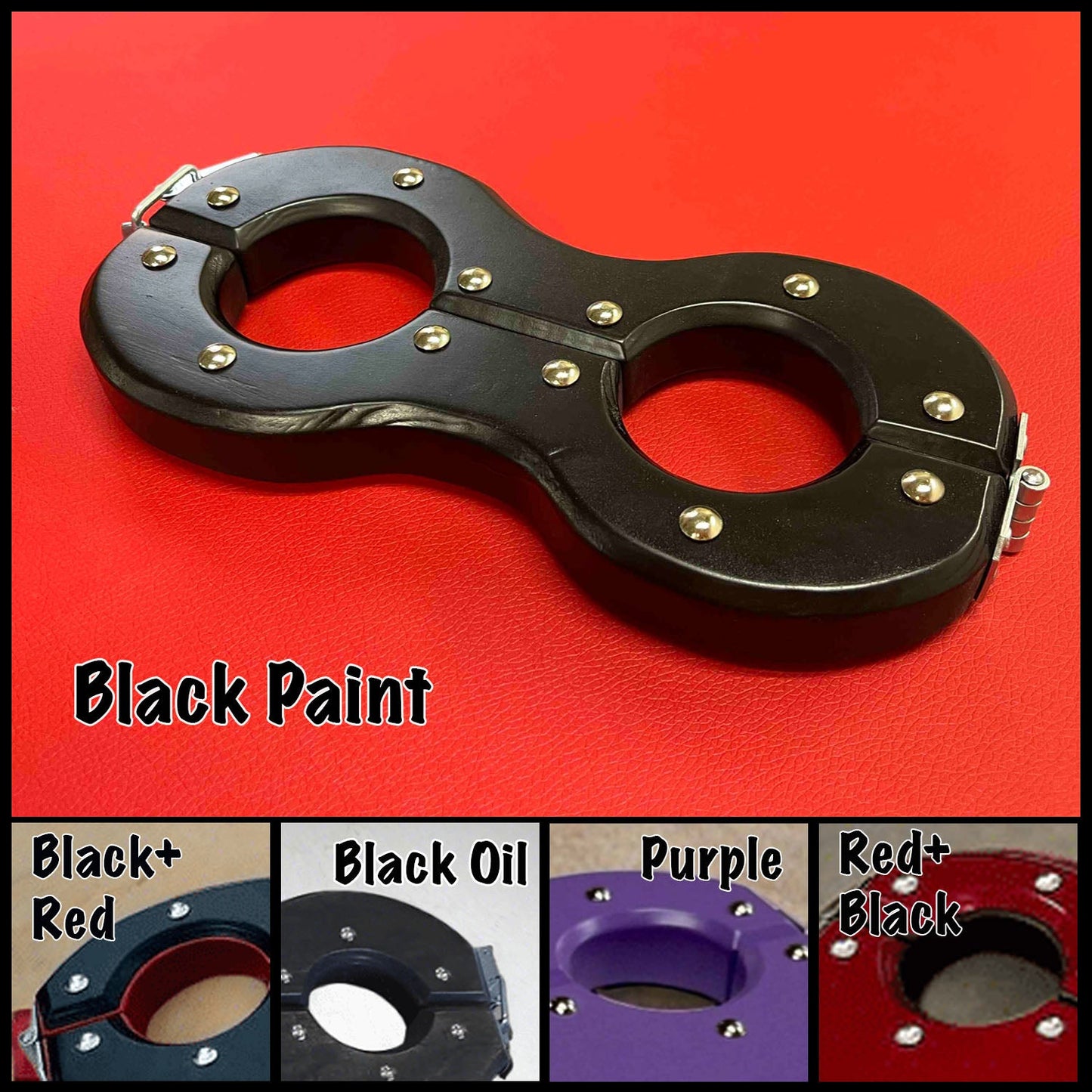 New BDSM shackles made of natural wood. Hand to ankle bondage for spanking. - BDSMWoody