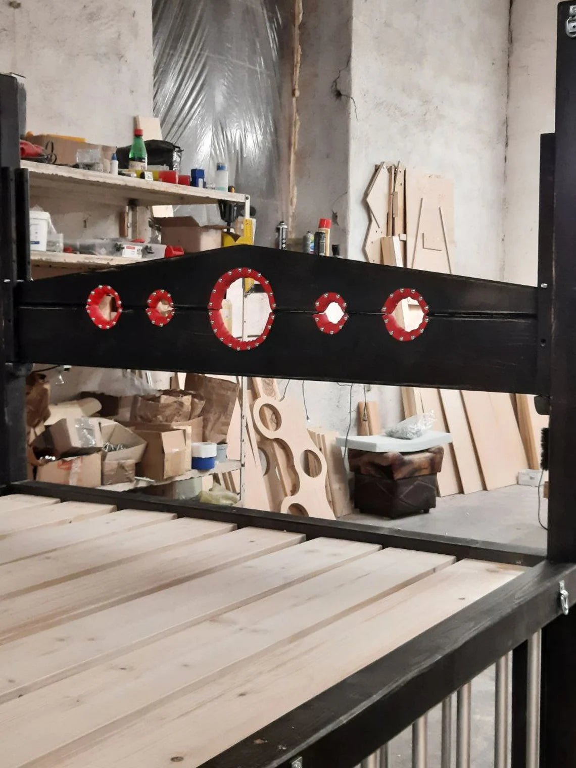 Luxurious King Size BDSM Wooden Bed with Unique Restraining Options - Adult Play Furniture - BDSMWoody