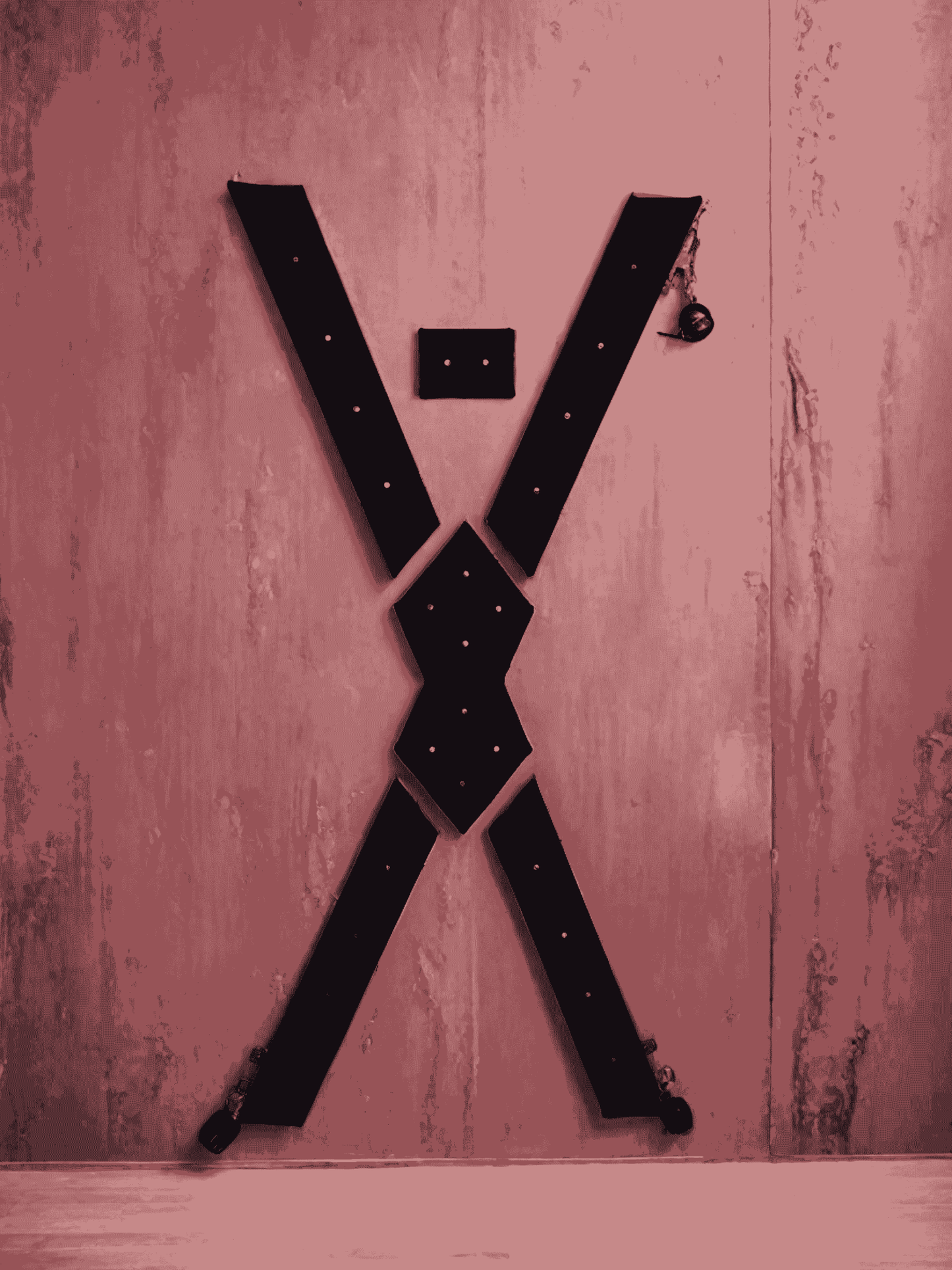 Red Leather St. Andrews Cross - Essential Dungeon Furniture for BDSM Enthusiasts - BDSMWoody