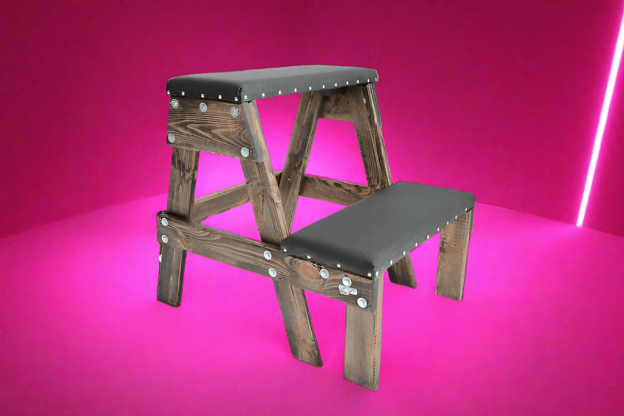 Handcrafted BDSM Wooden Soft Bench - Perfect Dungeon Spanking Equipment - BDSMWoody