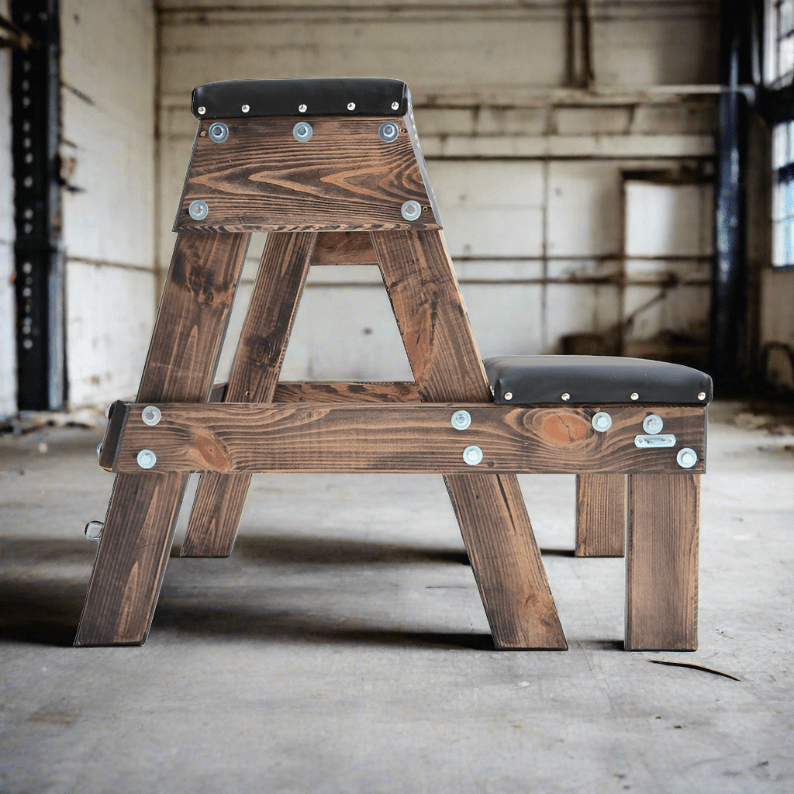 Handcrafted BDSM Wooden Soft Bench - Perfect Dungeon Spanking Equipment - BDSMWoody