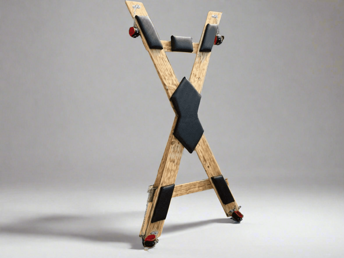 Custom BDSM Furniture - St. Andrews Cross for your Dungeon or Playroom without footrest - BDSMWoody