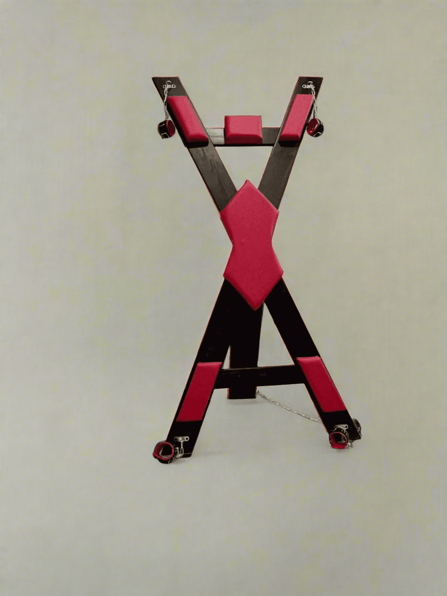 Custom BDSM Furniture - St. Andrews Cross for your Dungeon or Playroom without footrest - BDSMWoody