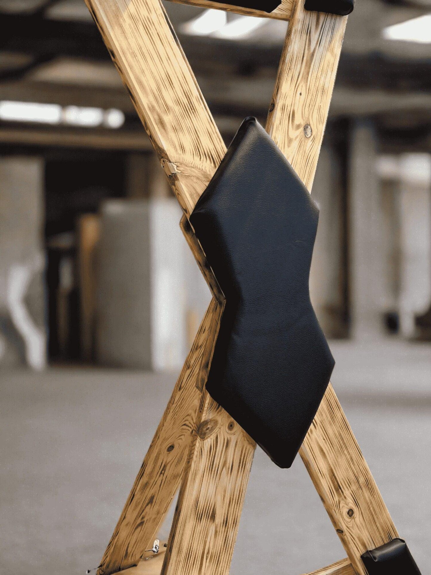 Custom BDSM Furniture - St. Andrews Cross for your Dungeon or Playroom without footrest - BDSMWoody