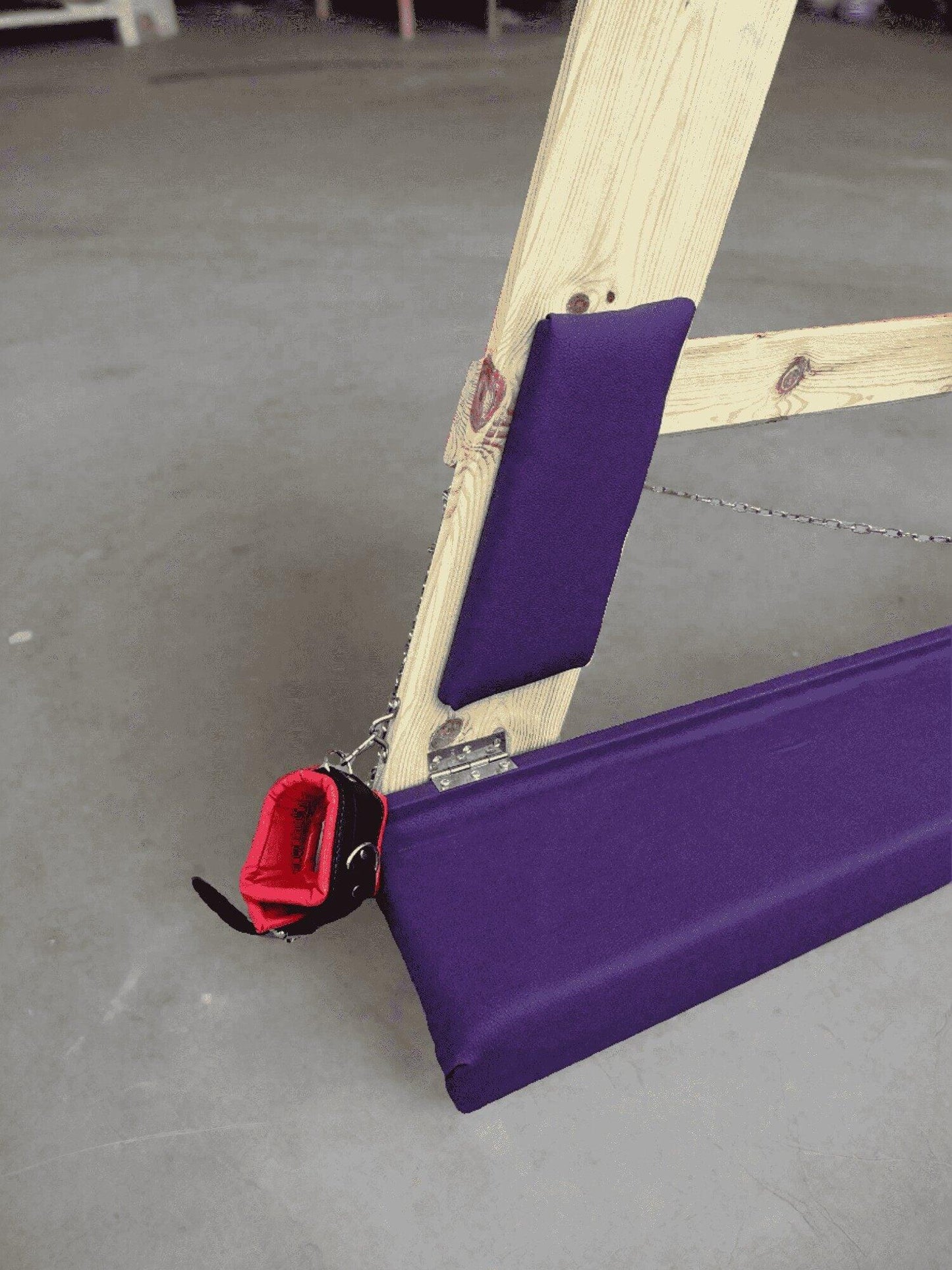 Red Footrest for the BDSM St. Andrews Cross - BDSMWoody