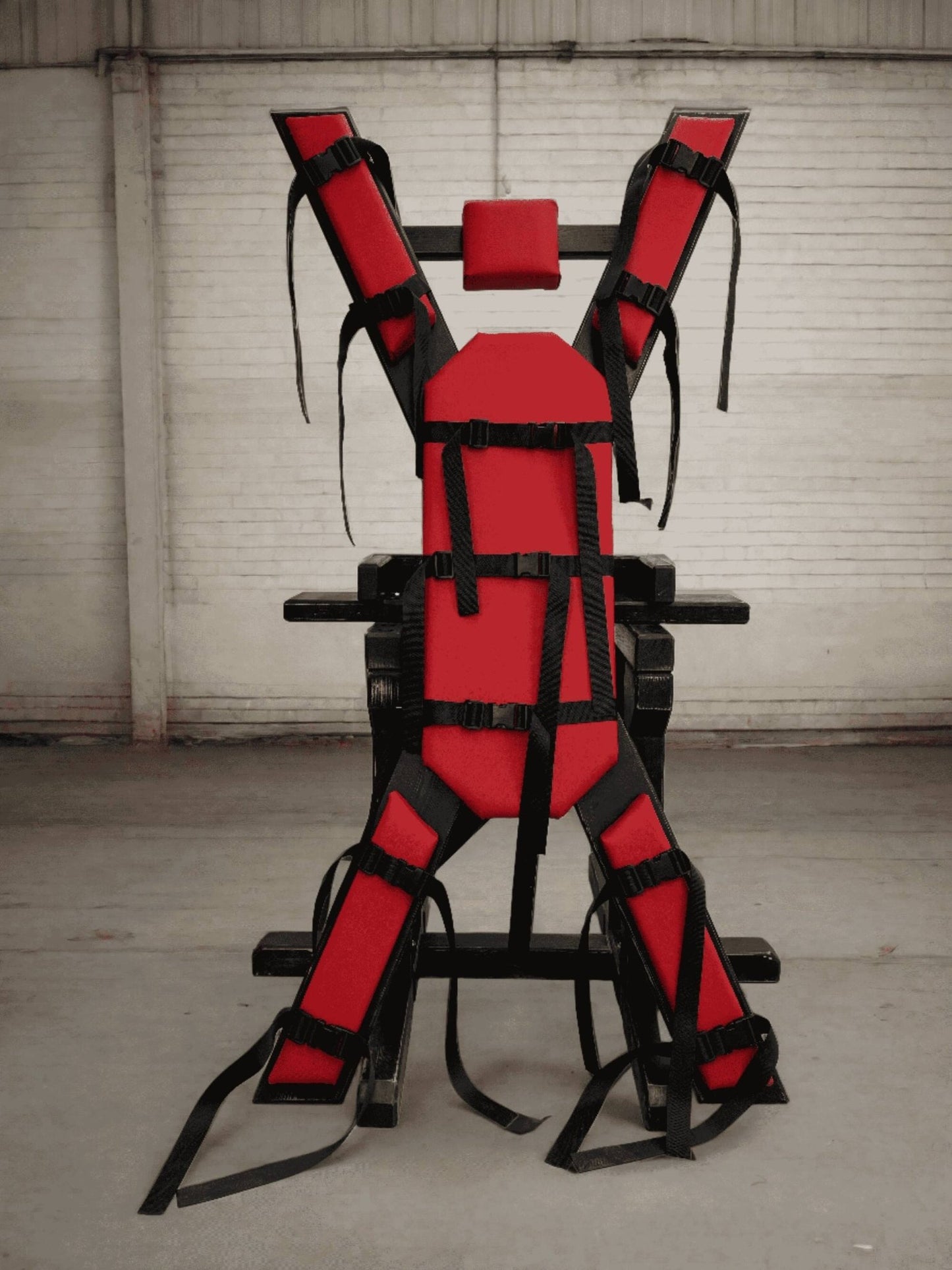 BDSM furniture, St Andrew’s cross, inversion bondage, bondage table, dungeon furniture, BDSM cross, spanking bench, bondage play, submissive restraint, fetish equipment, bondage straps, kink furniture, BDSM Germany, BDSM France, bondage USA, adult playroom, handmade BDSM, eco-leather furniture, bondage inversion table