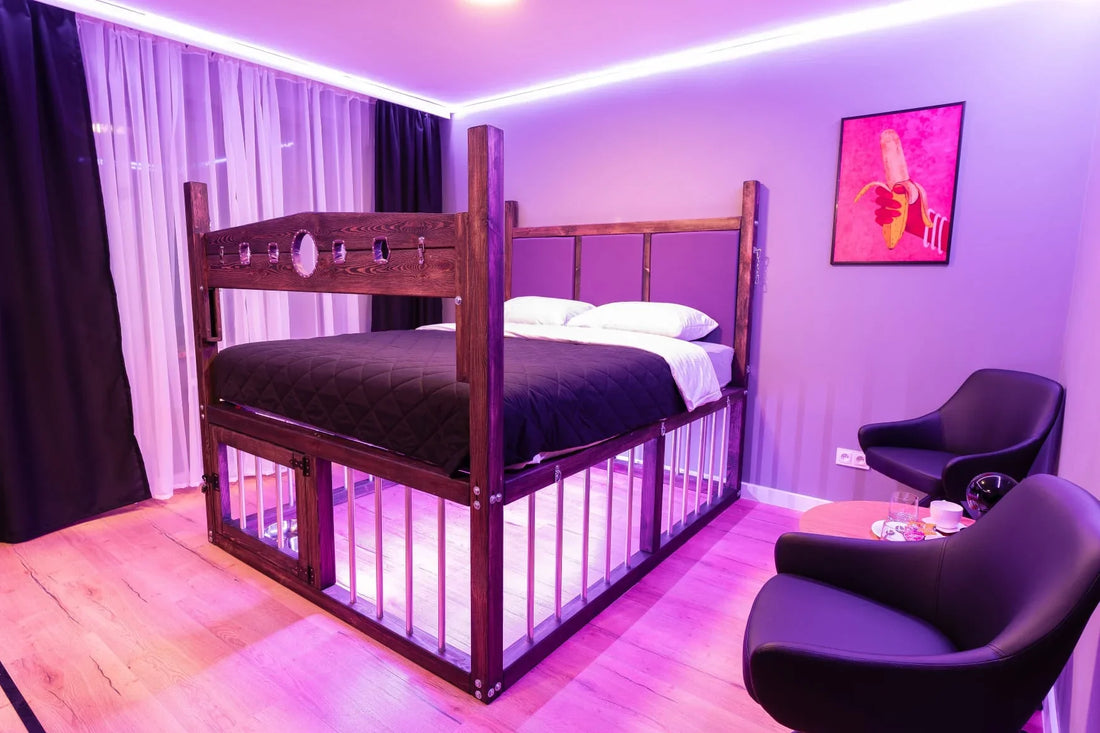 BDSM Bed with Restraints: Built-In Bondage vs. Add-On Cuffs - BDSMWoody