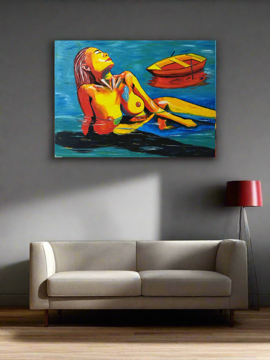 Mermaid Erotic Painting by Nicola Dudich