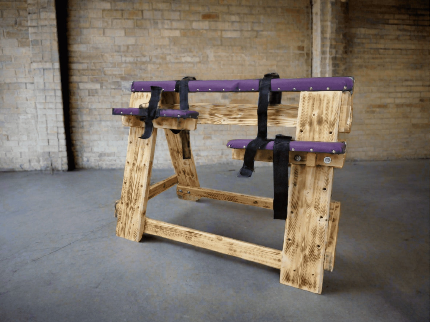 Enjoy Ultimate Comfort with This Stylish Sex Furniture - Purple Bondage Bench