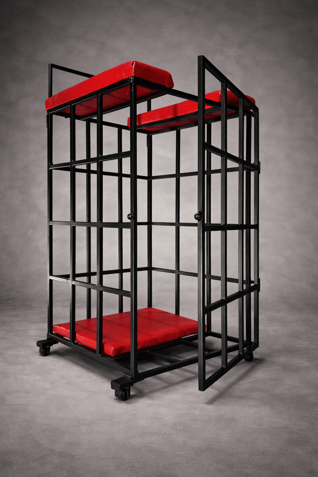 Throne Cage 2 - in - 1 – Steel Bondage Throne with Soft Cushions BDSM - BDSMWoody