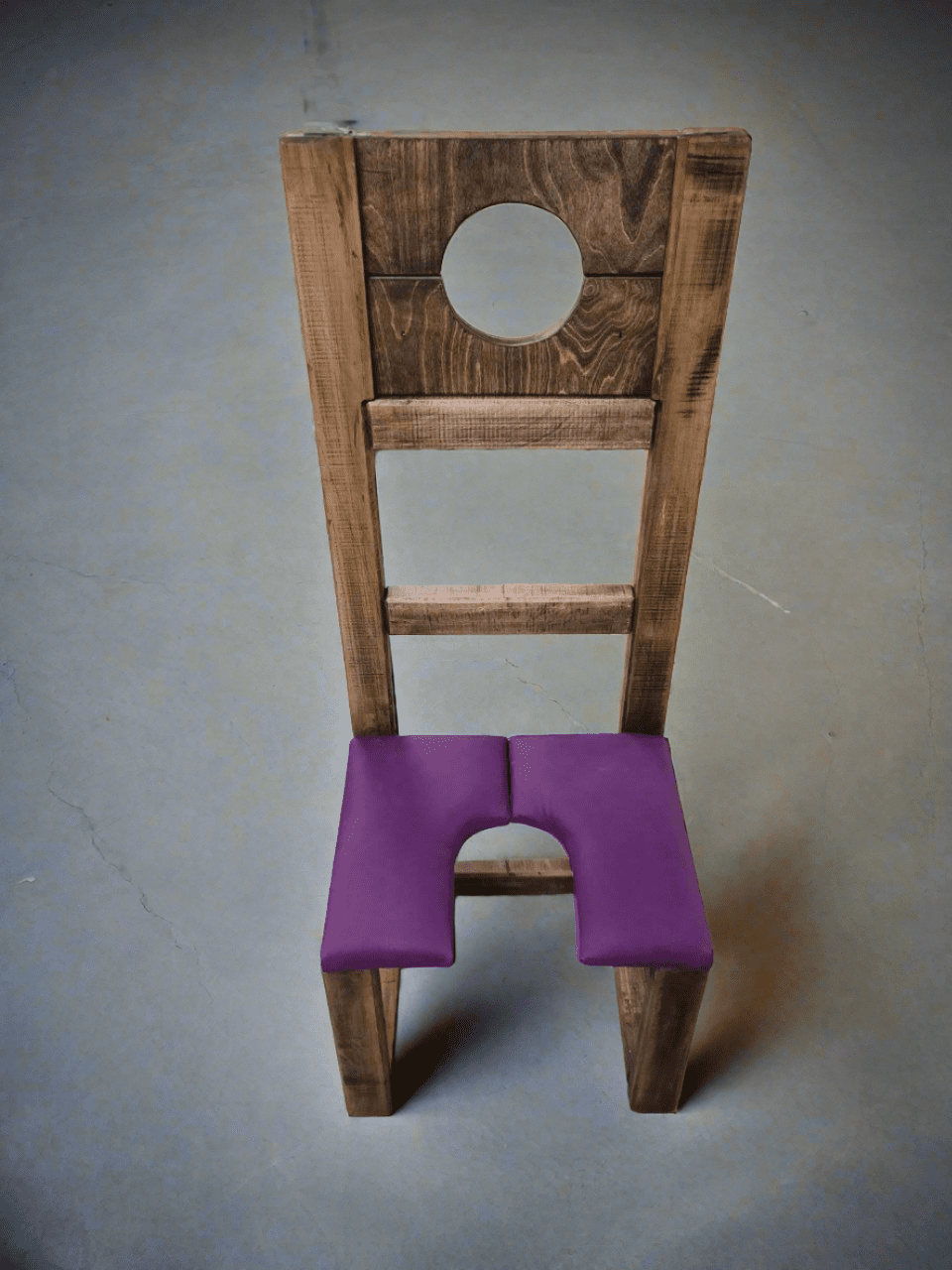 Explore Your Kinks with our Purple Bondage Chair - Perfect for BDSM Enthusiasts