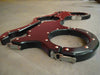 Menottes BDSM violettes, bondage, meubles sexuels, menottes