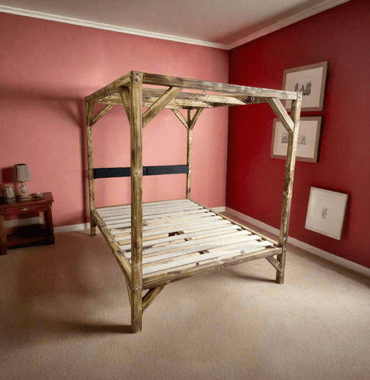 BDSM Wooden Bondage Bed - Unique Adult Play Furniture - BDSMWoody