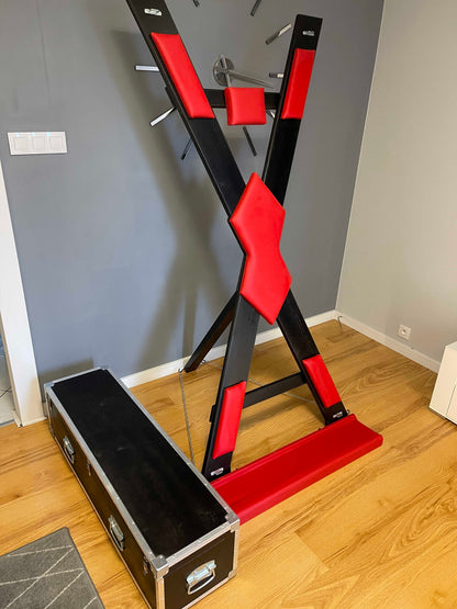 Cross in a box, St. Andrew's cross in a box for transportation or storage, quick installation