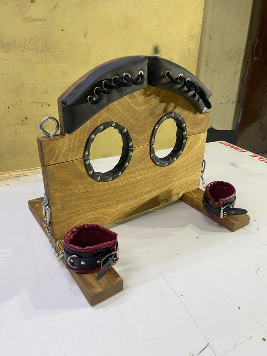 BDSM Foot Fetish Fixation: Handcrafted Leg Shackles Bondage Furniture