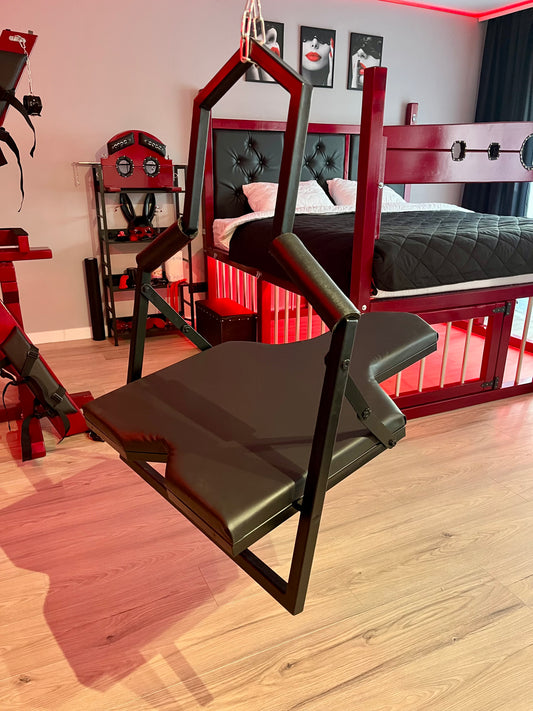 Menottes BDSM noires et rouges, bondage, meubles sexuels, menottes