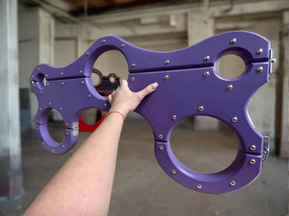 Purple BDSM shackles, bondage, Sex furniture, handcuffs